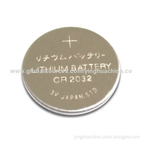 Button Cell Lithium Battery, 3.0V CR2032 with 210mAh Capacity and 0.2mA Standard Current, CE/RoHSNew
